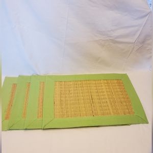 Cloth and Bamboo Placemats, Set of 4